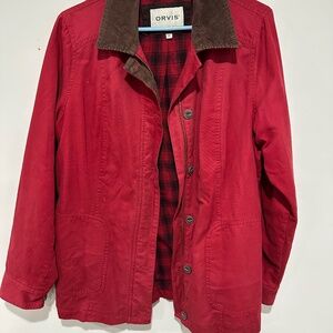 Women's Red Orvis Barn Coat